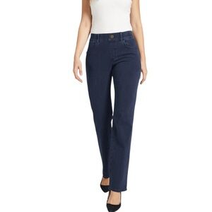 Betabrand Straight Leg Classic Denim Jeans (XL)
